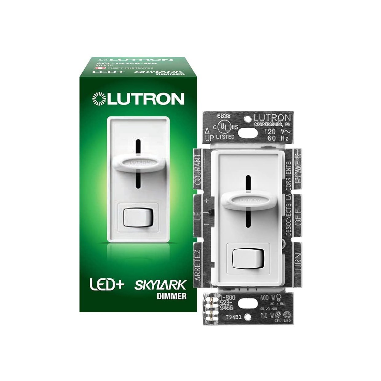 (6) Lutron White LED 3-Way Light Switch Dimmer