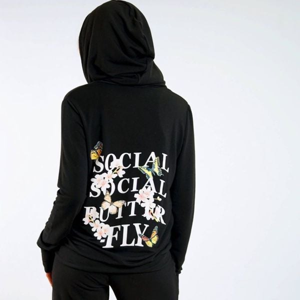 NWT social social butterfly hoodie