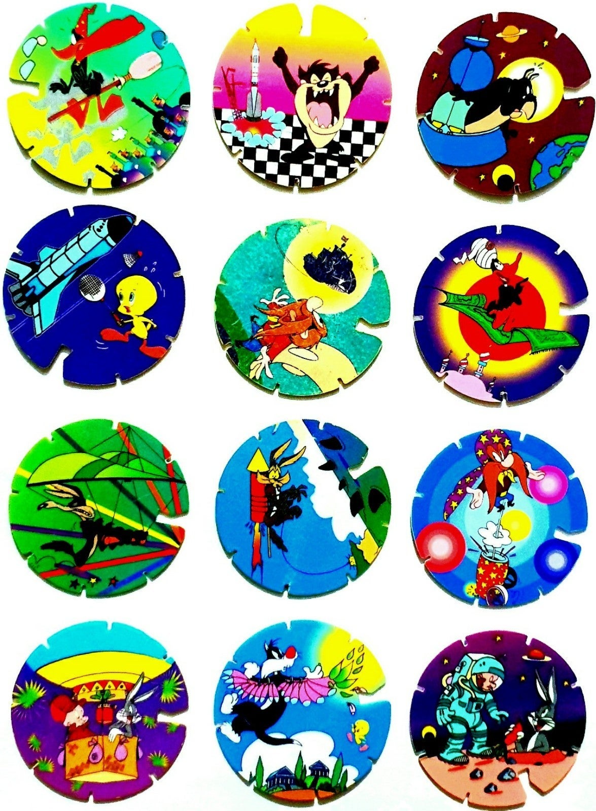 Looney Tunes Flying Flippo Tazos - 1995