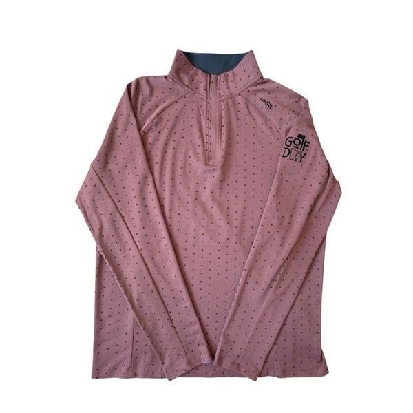 NEW UNRL Highlands Quarter Zip MN Golf Day Logo size M Rosewood X-Out Pullover
