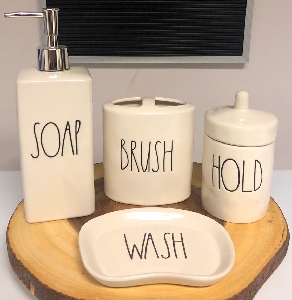 Rae Dunn Bathroom Set