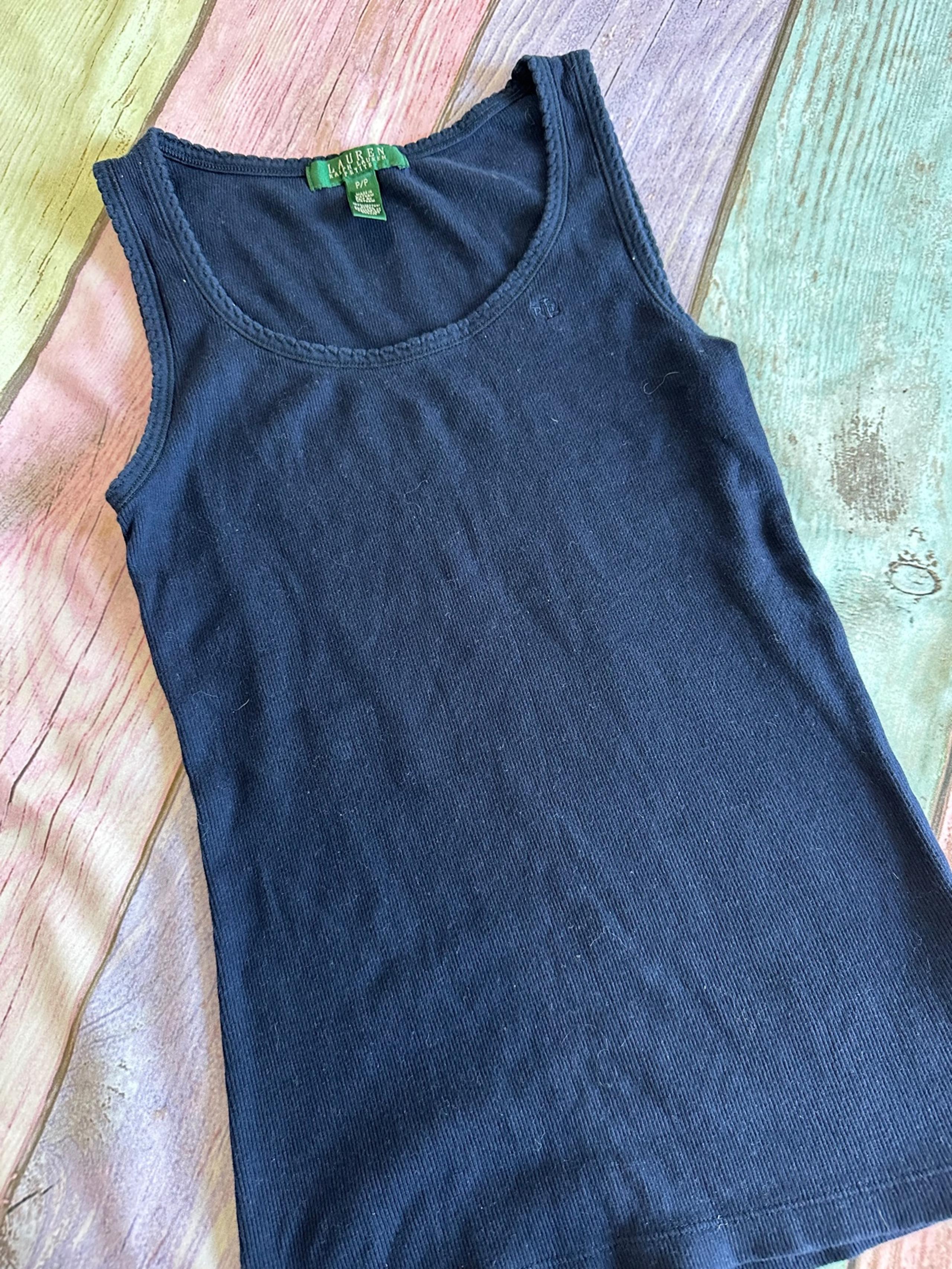 Ralph Lauren Women Sleeveless Casual Lounge Navy Blue Tank Top M