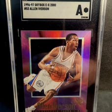 Allen Iverson Rookie Card SkyBox E-X 2000 SGC A