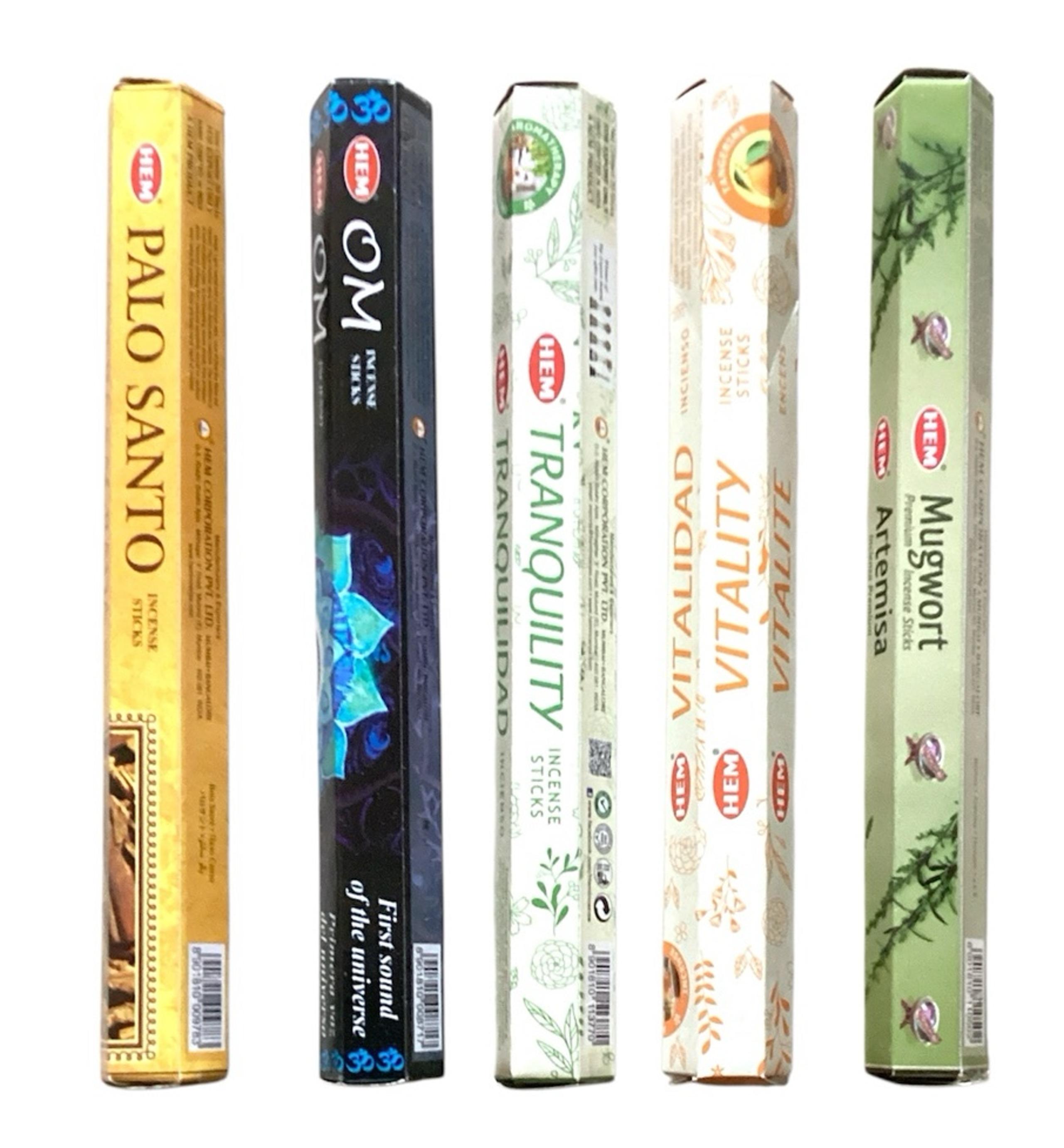 HEM Incense Sticks - Premium Fragrance for Home and Yoga 10 Tubes + Free Touch