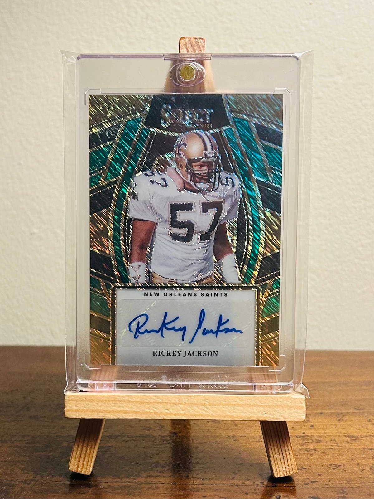 Rickey Jackson Select Green Shimmer Auto /5