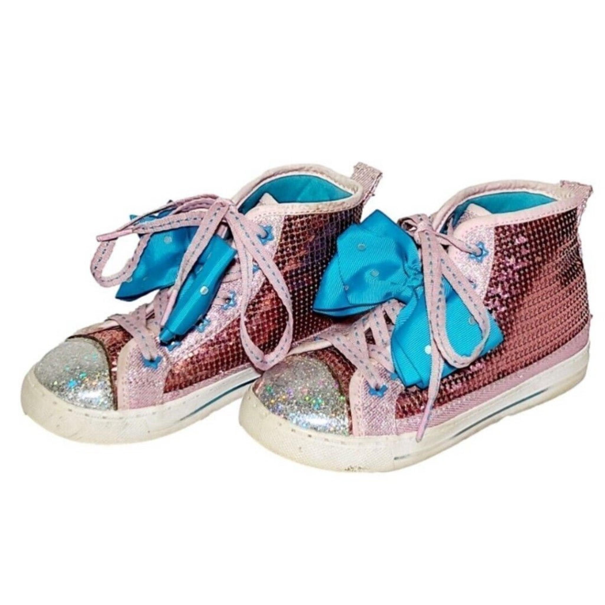 Nickelodeon Kids Jojo Siwa Pink Sparkle Dream Sequins Shoes Sz 12