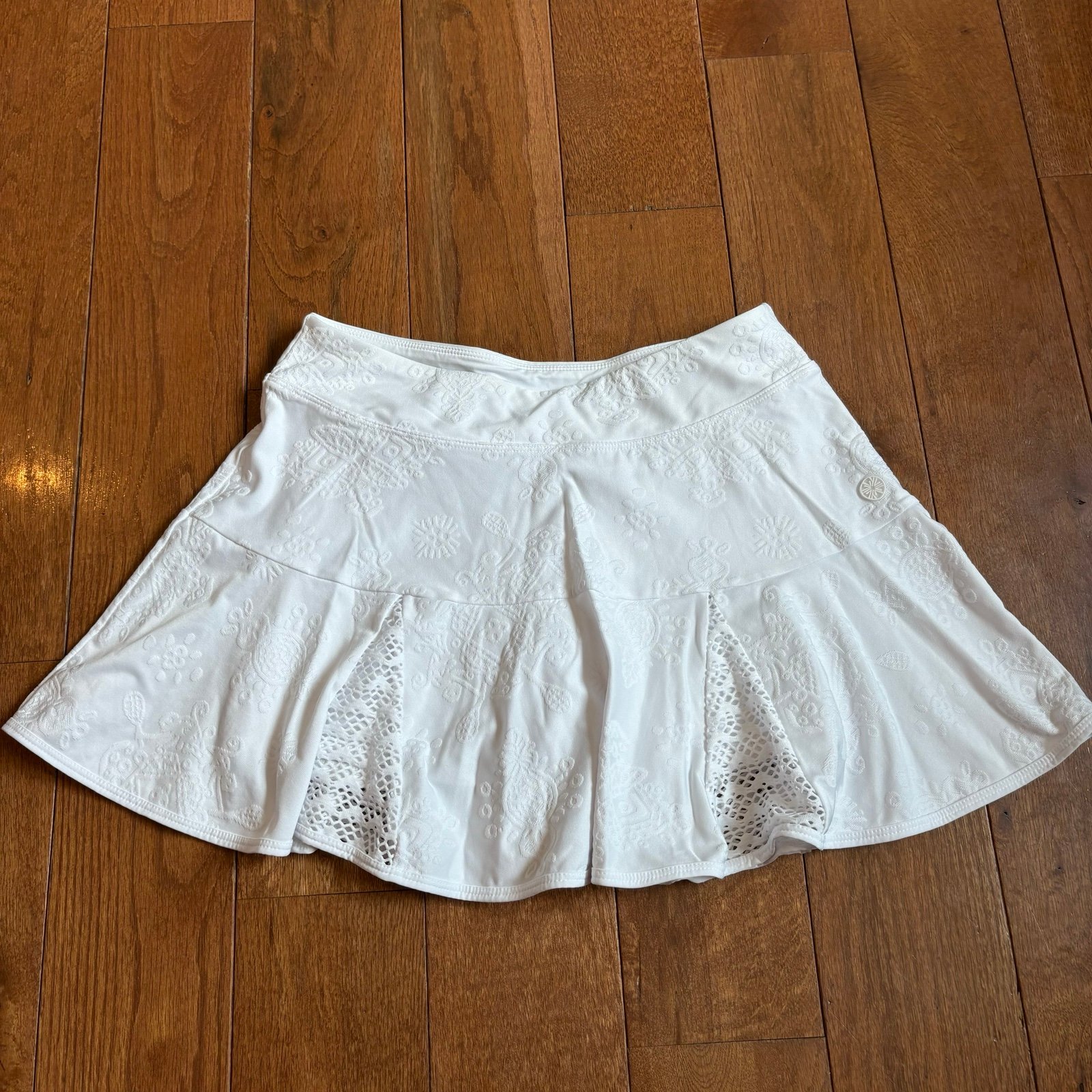 Womens Lilly Pulitzer Luxletic Coquina Resort Tennis Skort White Jacquard Sz XS
