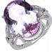 Beautiful Women's White Gold Rhodium Over Sterling Silver Amethyst and Topaz