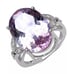 Beautiful Women's White Gold Rhodium Over Sterling Silver Amethyst and Topaz