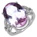 Beautiful Women's White Gold Rhodium Over Sterling Silver Amethyst and Topaz