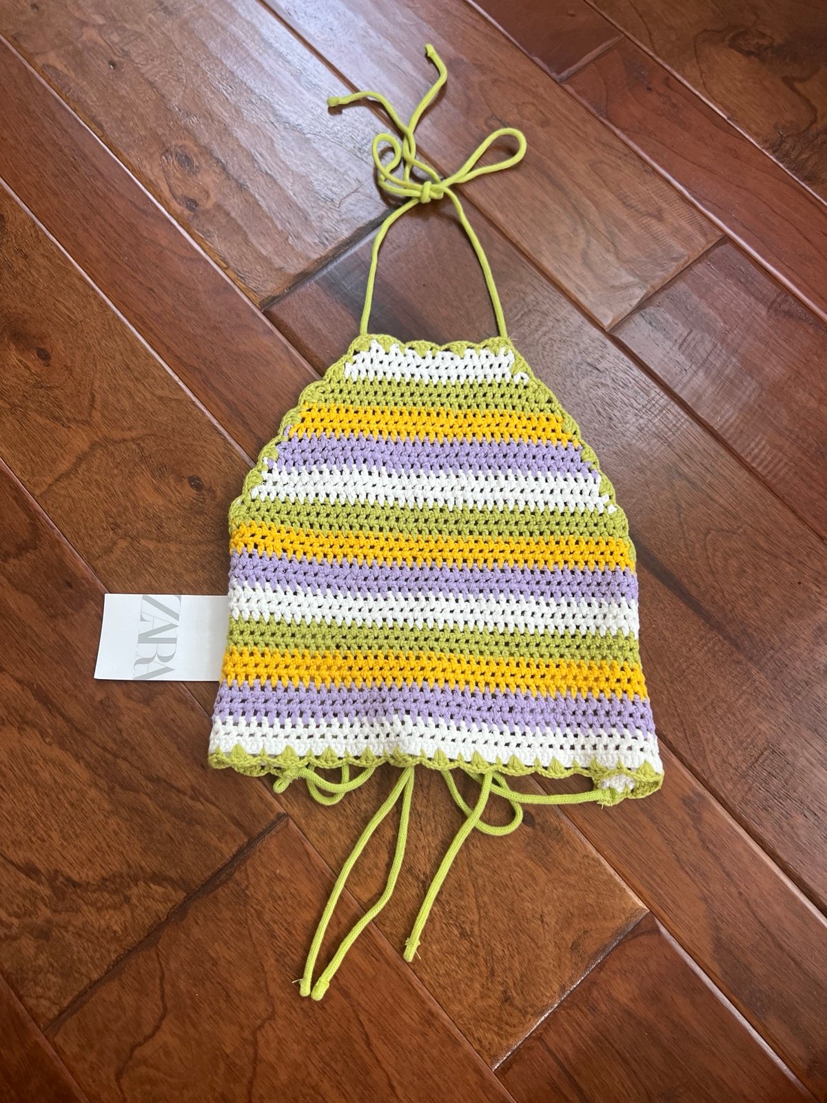 New Zara cropped halter knit top