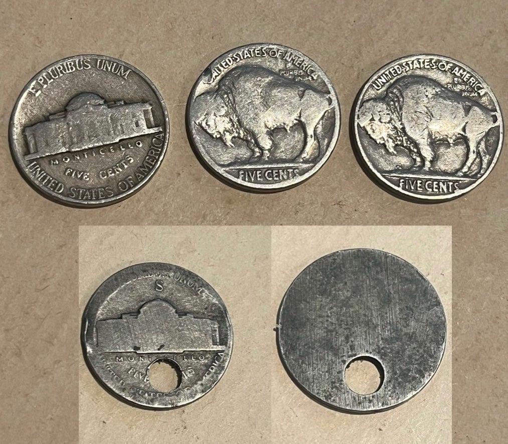 Vintage Coins, Rare Coins, Buffalo Nickels, Planchet Nickel Error, Nickels Coins