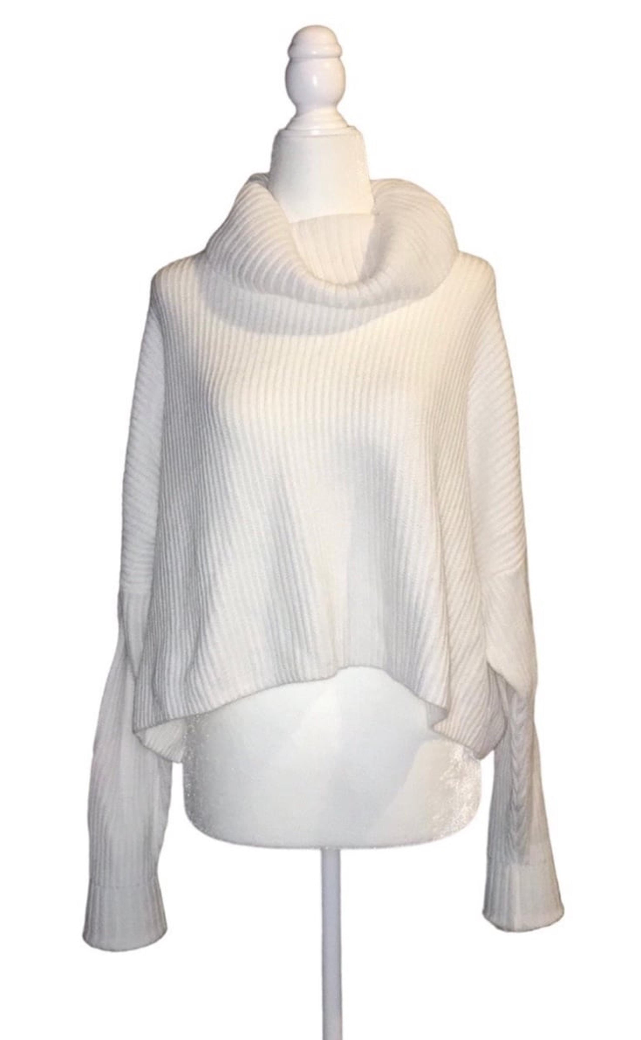 Hollister | Junior's Cowl Sweater | Cropped | White | XS