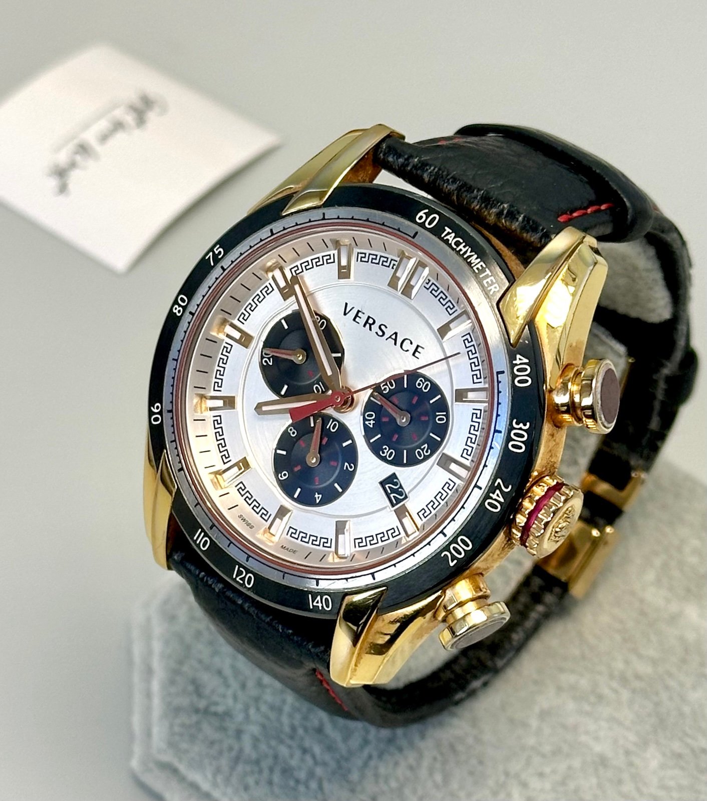 Versace V-Ray Chronograph VDB040014 Gold-Tone 44mm Luxury Men’s Watch