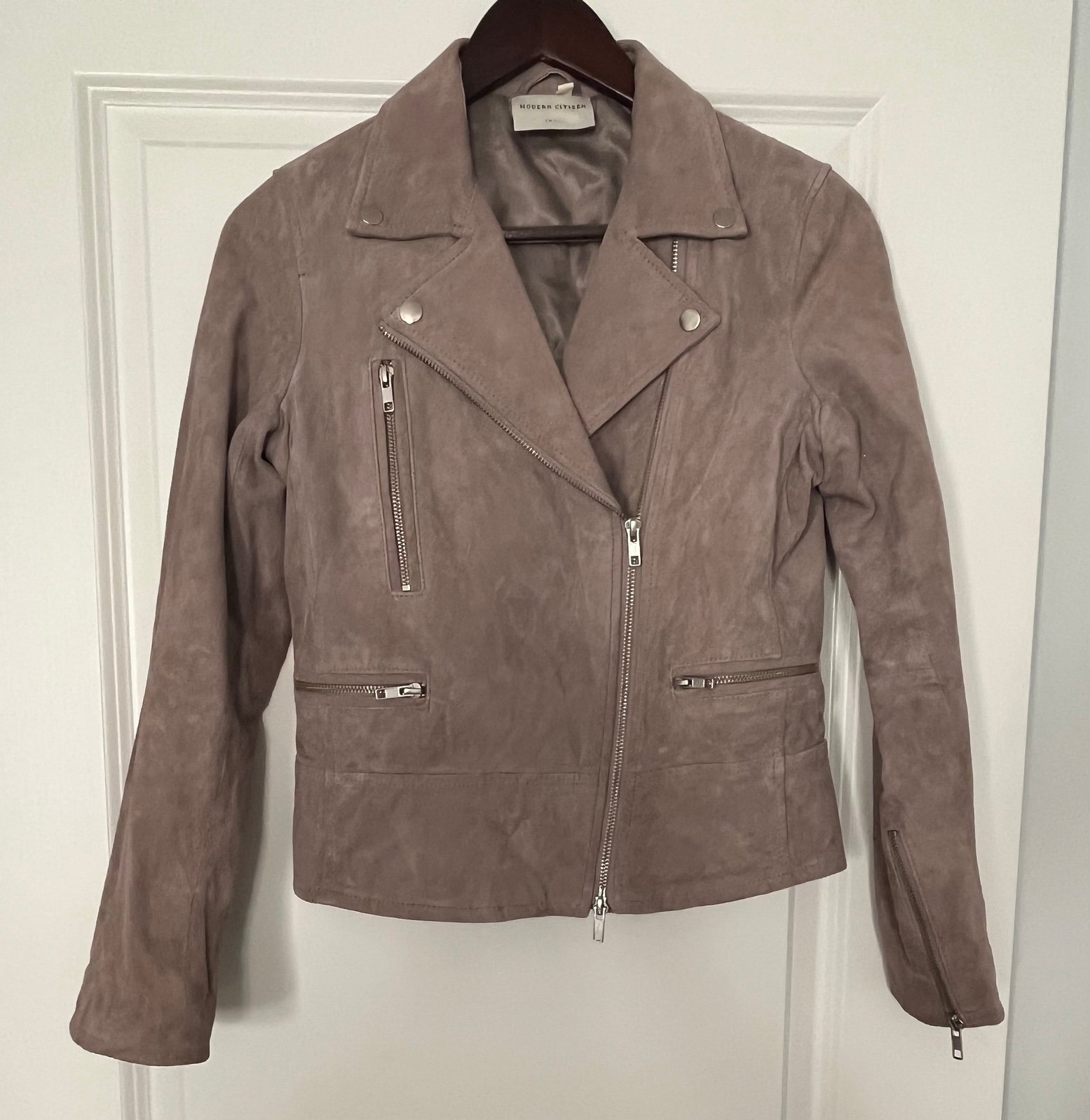 Modern Citizen Women’s Sued Leather Jacket Size S