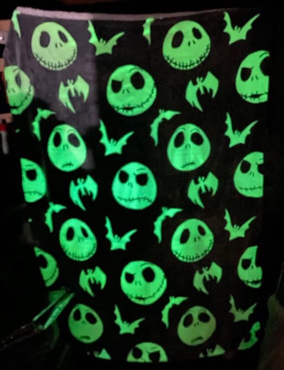 Nightmare Before Christmas Glow in the dark Blanket