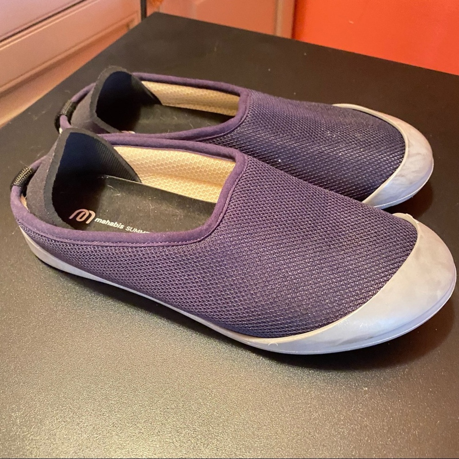 Mahabis Shoes Unisex Slippers, Size 37 navy blue 7