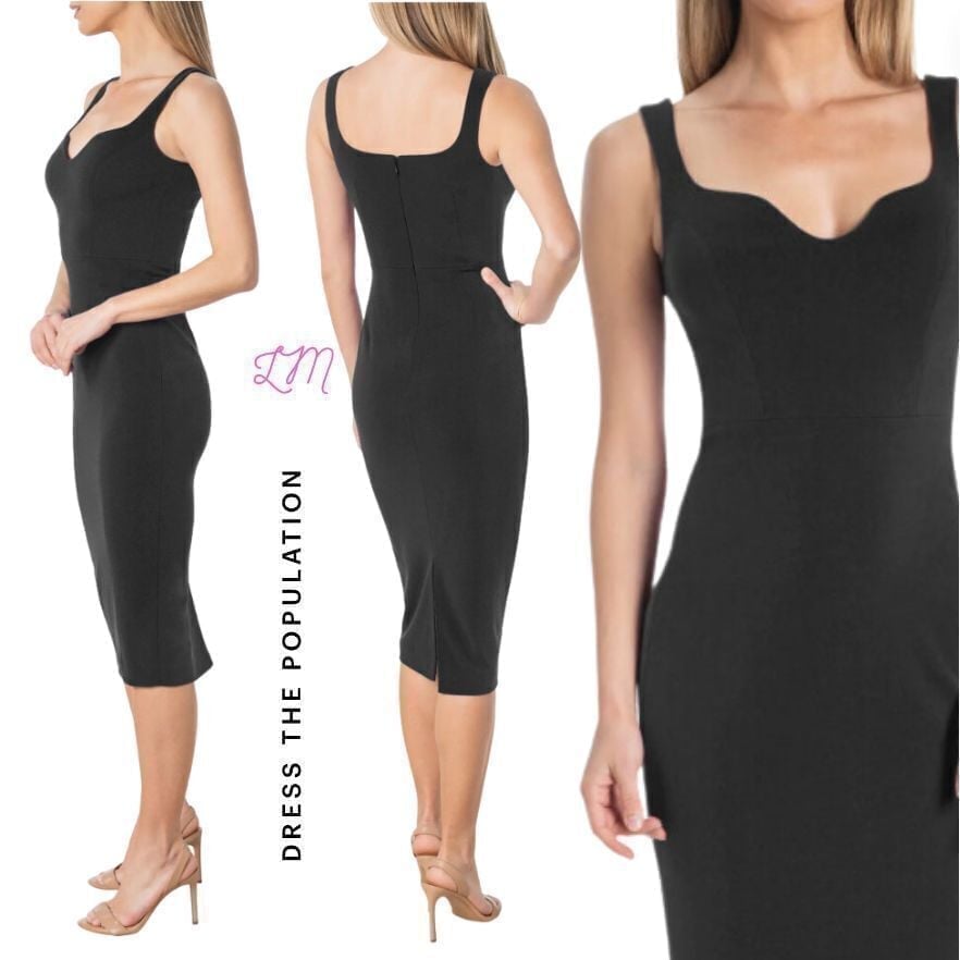 Dress The Population Sloane Sleeveless Sheath Dress Extra Small Black