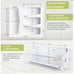 White ziplock bags storage organizer with foil and plastic wrap cutter