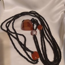 Ágata Necklace long beautiful brown