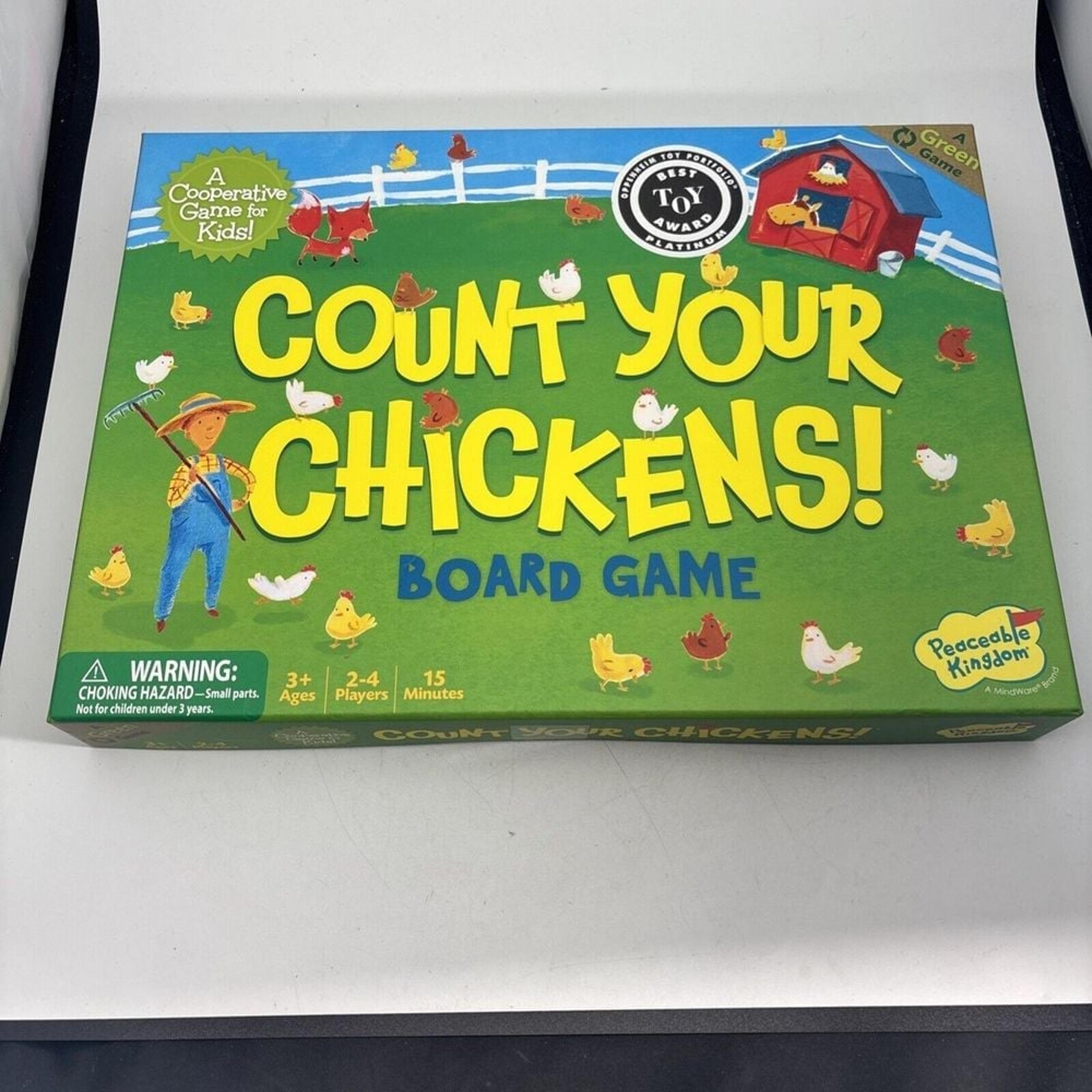 Count Your Chickens Board Game from Peaceable Kingdom Complete CIB