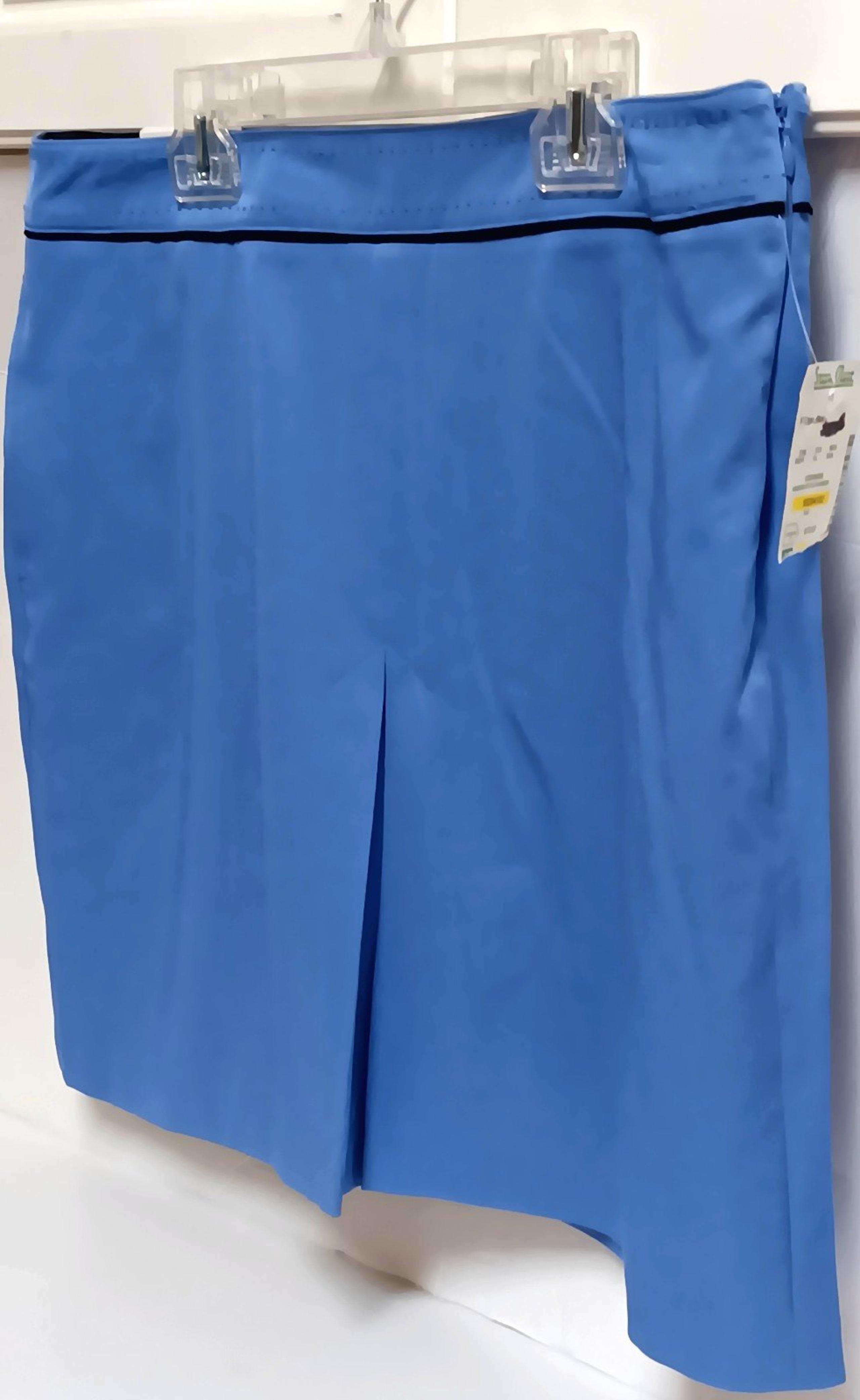 Greg Norman Womens Blue Pleated Side Zip Golf Tennis Skort Size 8 NEW