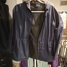 Navy blue raincoat