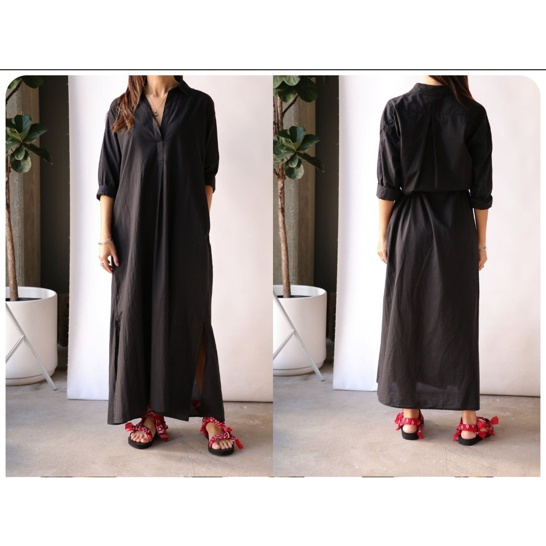 Xirena Hope Shirt Maxi Dress M Black Tie Slit Oversize Whimsigoth Fairy Minimal