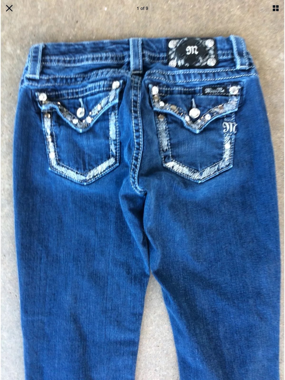 MISS DARK WASH EASY CROPPED CAPRI JEANS SZ 27 (5-3)