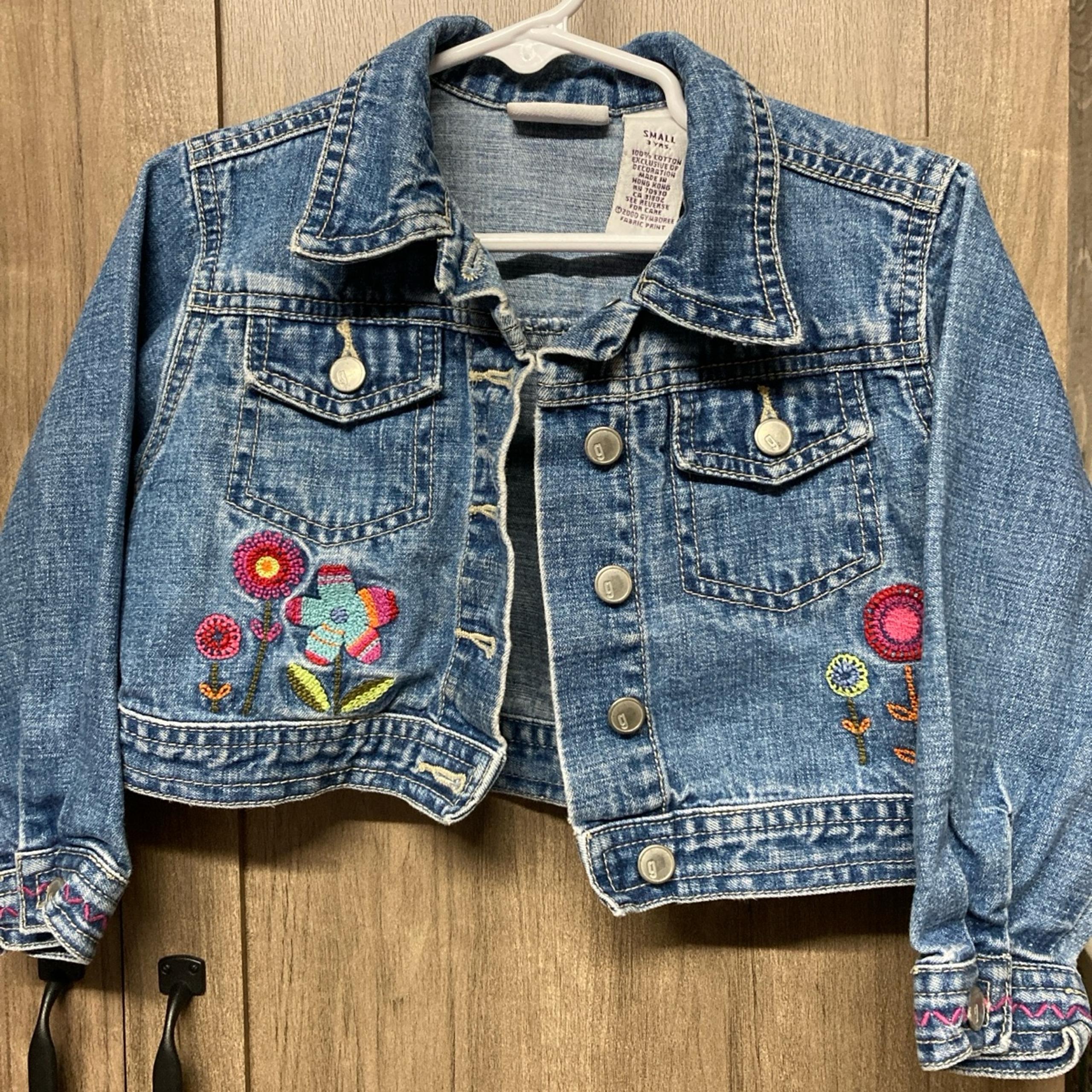 Vintage Gymboree Jean Floral Button Up Jacket-Item No. 24-408