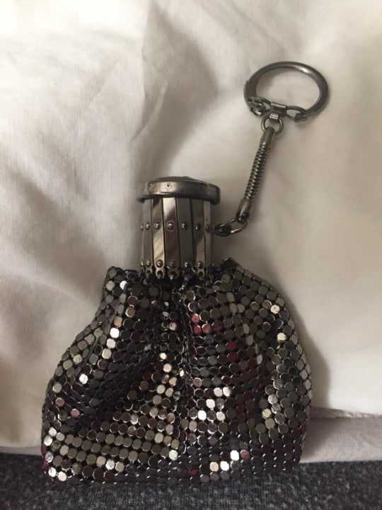 Vintage mesh coin purse key chain