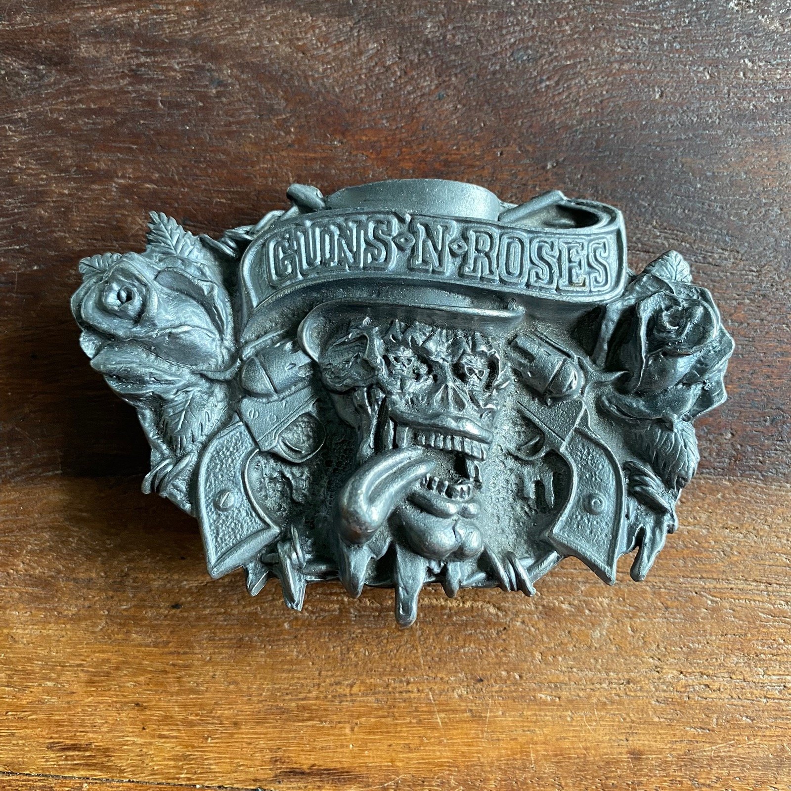 Vintage 1993 Guns N Roses Metal Belt Buckle Brockum Collection USA Made