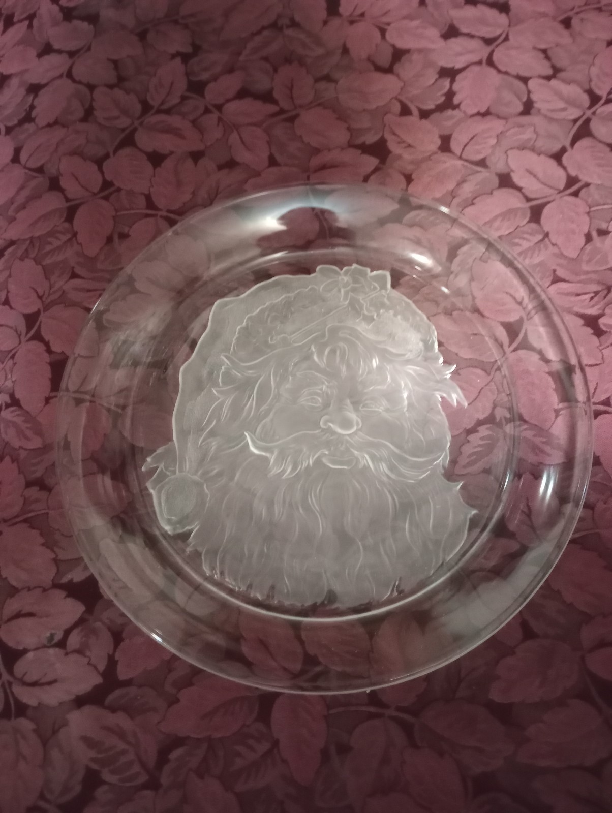 Christmas deep dish Santa Clause platter