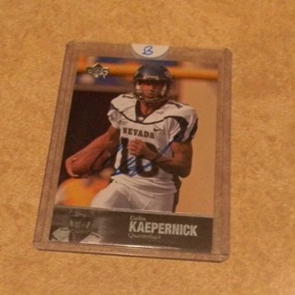 Colin Kaepernick Upper Deck RC Auto Signed