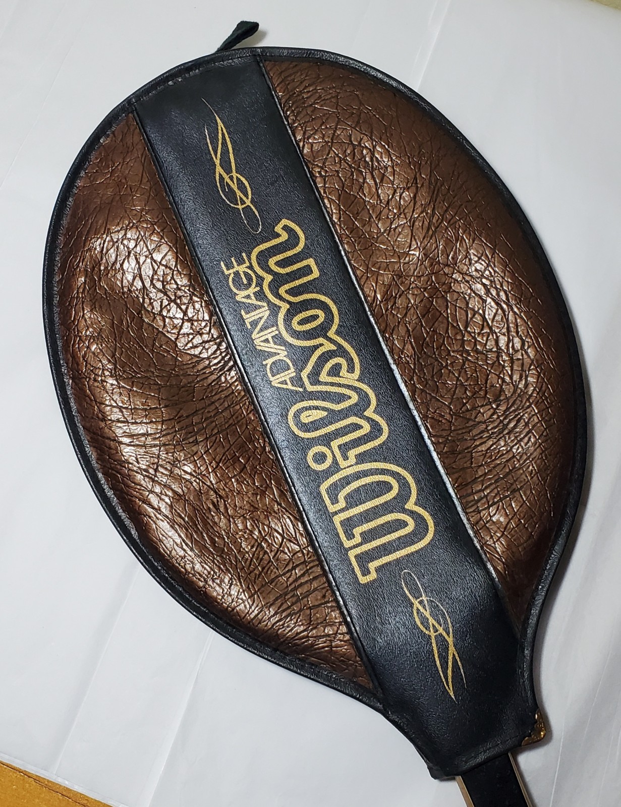Vintage Wilson Advantage Wooden Tennis Racket Size 4 1/4” Grip