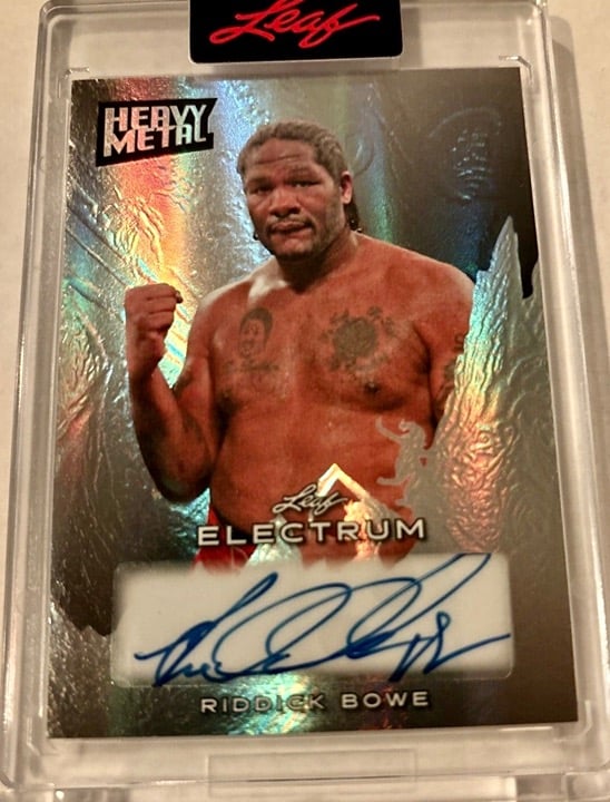 Riddick Bowe 3/3 Leaf Electrum Leaf Metal Pop Century
