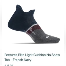 eetures Elite Light Cushion No Show Tab - French Navy - 4 pairs