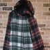 Vintage Multi Plaid Wool Hooded Cape - One Size