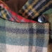 Vintage Multi Plaid Wool Hooded Cape - One Size