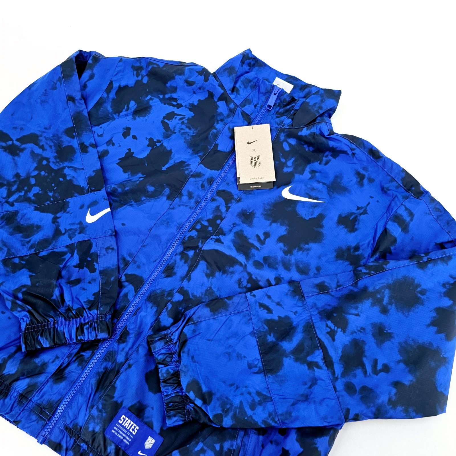 Nike Soccer Team Issued U.S.A. Oversized Windbreaker Light Jacket Women's Top