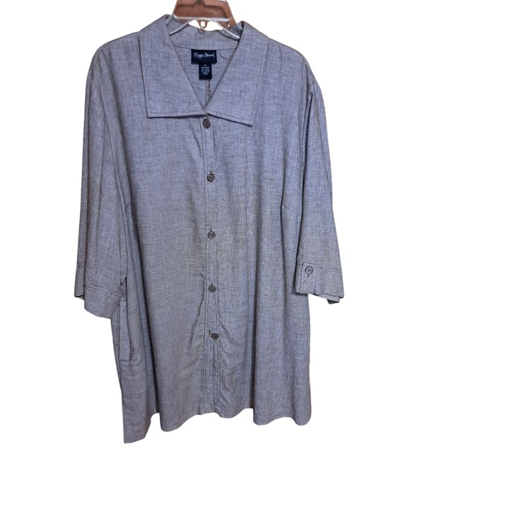 Maggie Barnes linen rayon long jacket