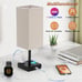 Nightstand Lamps Set of 2 with USB C+A Fully Dimmable