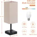 Nightstand Lamps Set of 2 with USB C+A Fully Dimmable