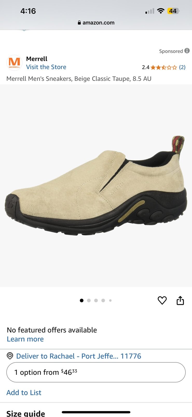 Merell jungle moc in taupe