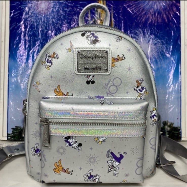 Disney parks 100th anniversary Mickey and friends AOP Loungefly mini backpack