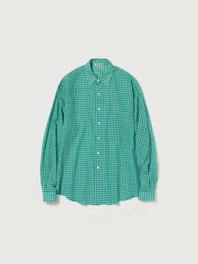 Airy Light Cotton Check Big Shirt
