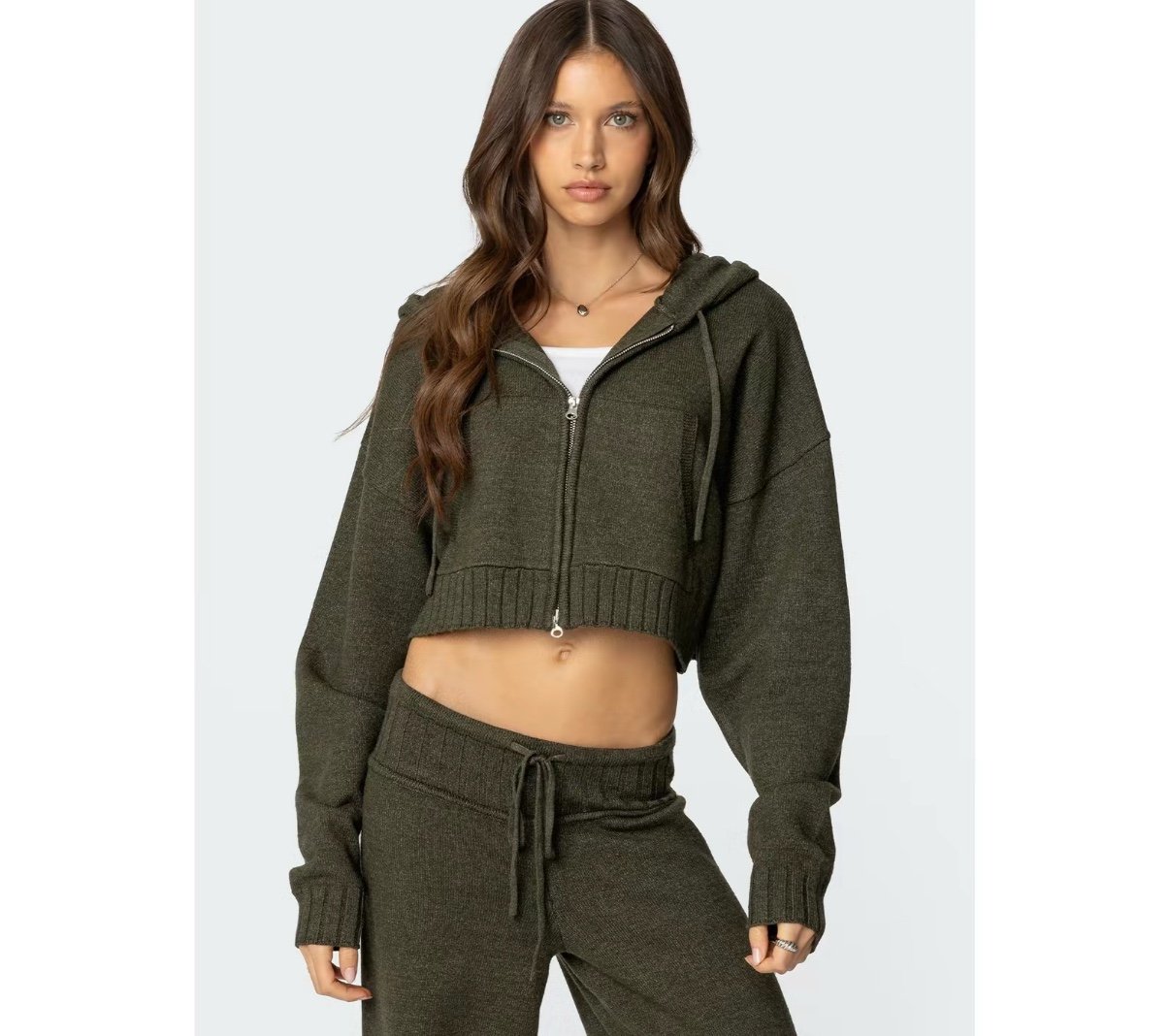 Edikted Russell Knit Hooded Cardigan