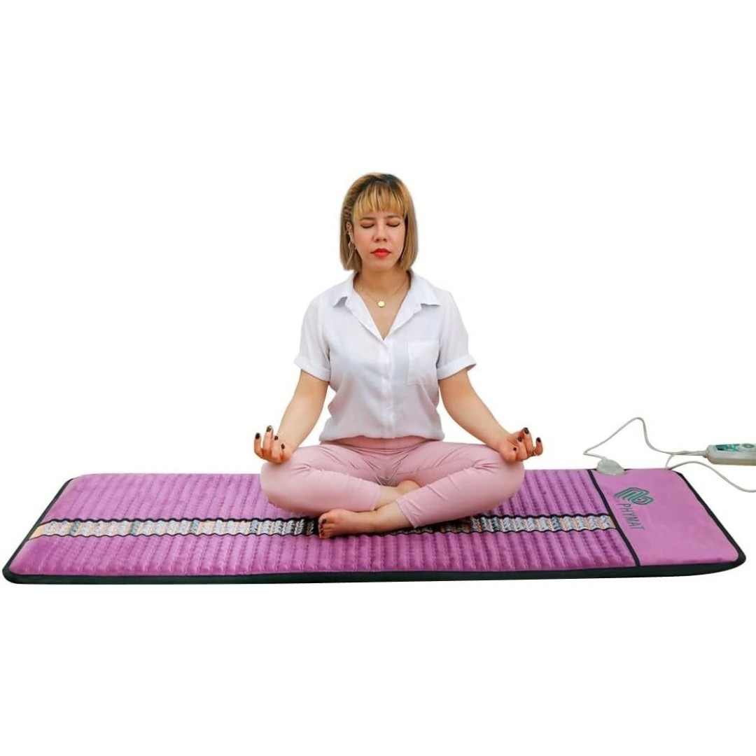 PHYMAT Far Infrared Amethyst Heating Pad(59x24inch) -Natural Crystal Heat Mat