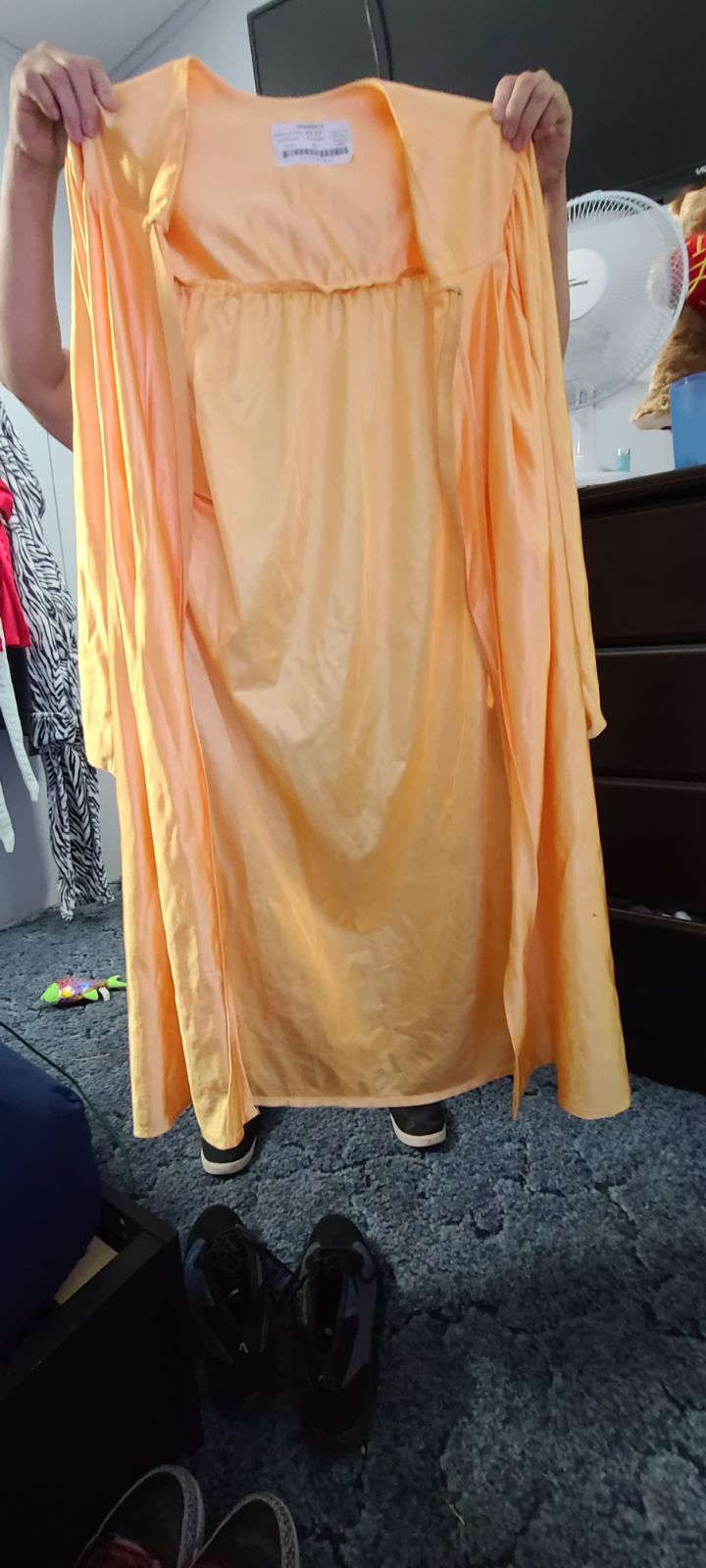 Gold graduation gown