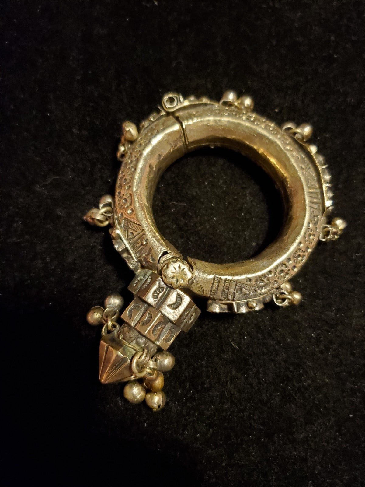 Vintage Rare Collectable Afghan Kuchi Hinged Tower Bracelet 1940's